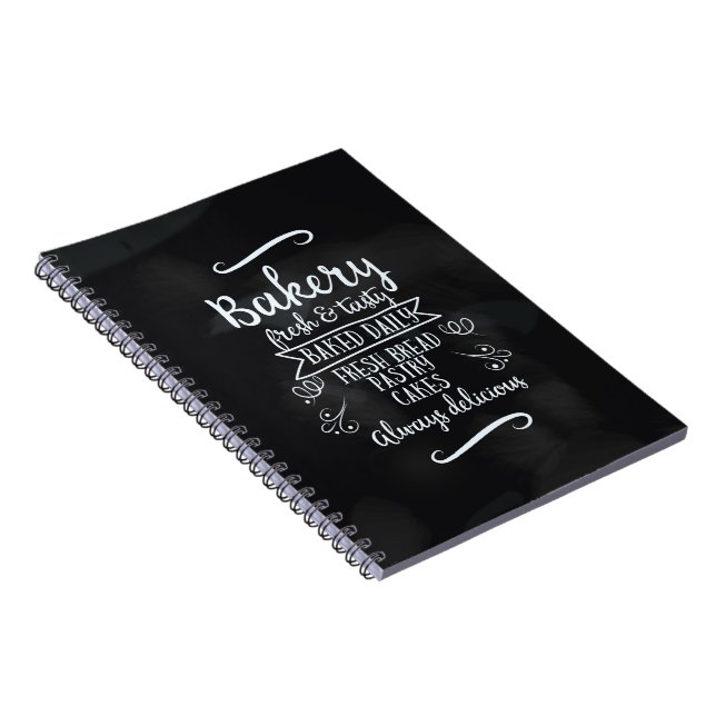 Carnet Affiche de tableau craie de boulangerie de style v (Côté Droit)
