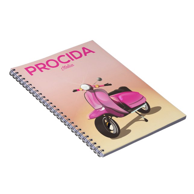 Carnet Affiche de vacances à Procida Italie scooter (Côté Droit)