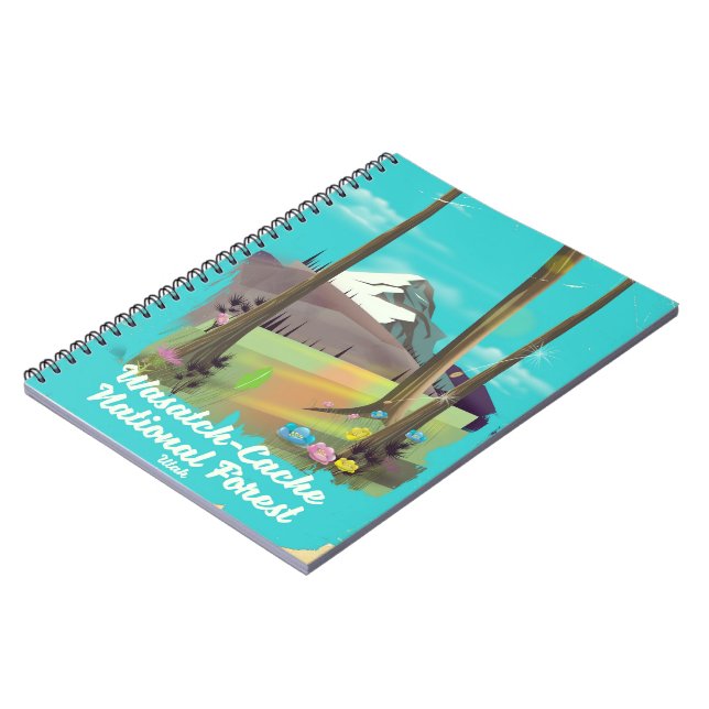 Carnet Affiche de vacances de Wasatch Cache National Fore (Côté gauche)