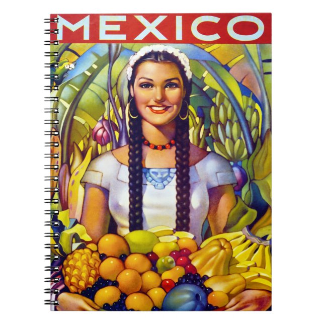 Carnet Affiche de Vintage voyage du Mexique reconstituée (Devant)