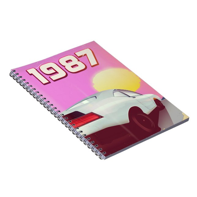 Carnet affiche de voiture de sport 1987 (Côté Droit)