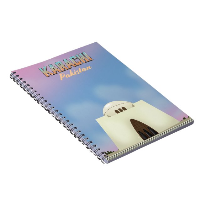 Carnet Affiche de voyage à Karachi Pakistan (Côté Droit)