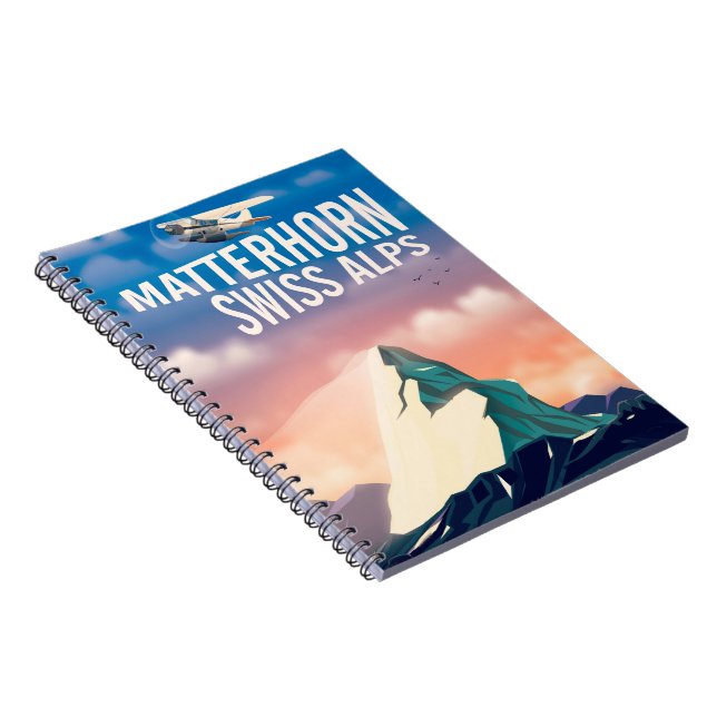 Carnet Affiche de voyage Alpes suisses Matterhorn (Côté Droit)