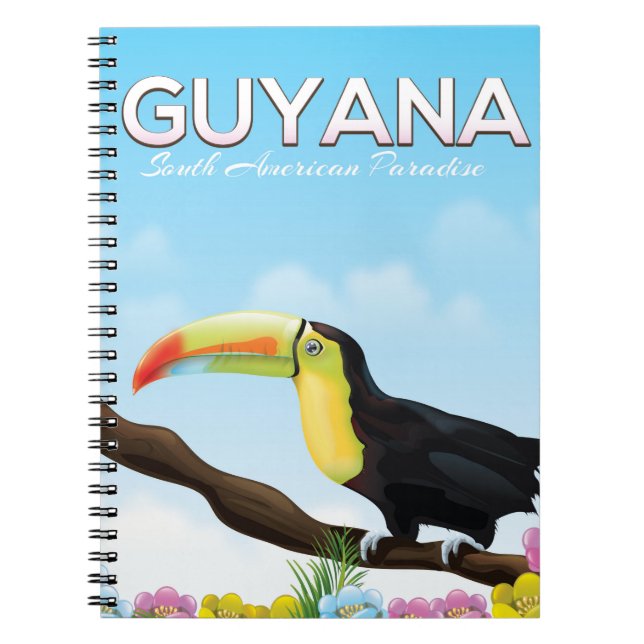 Carnet Affiche de voyage au paradis sud-américain guyanai (Devant)