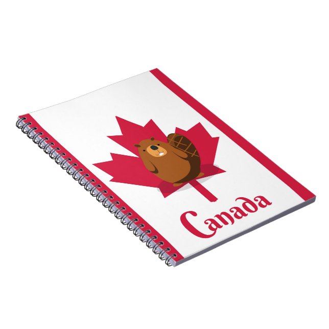 Carnet Affiche de voyage de bande dessinée de castor cana (Côté Droit)
