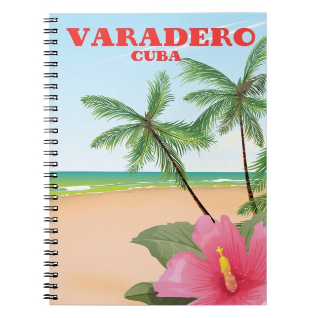 Carnet Affiche de voyage de la plage cubaine de Varadero (Devant)