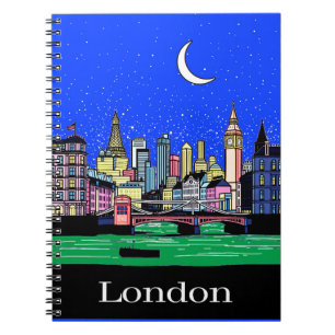 Carnet Affiche de voyage de Londres la nuit