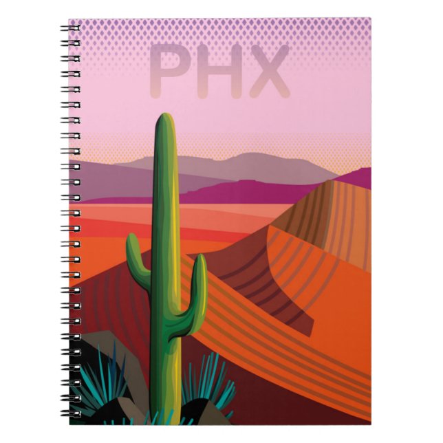 Carnet Affiche de voyage de Phoenix Arizona | (Devant)