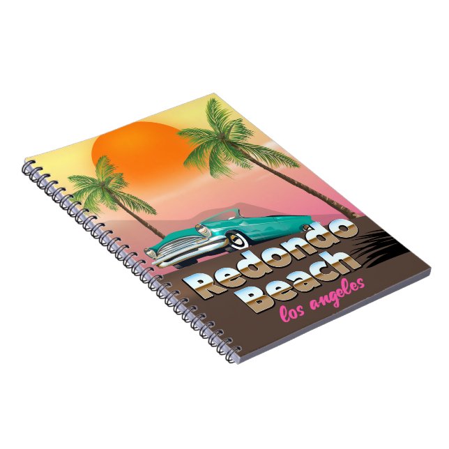 Carnet Affiche de voyage de Redondo Beach LA (Côté Droit)