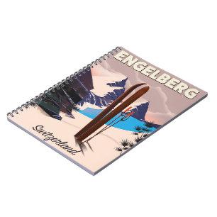 Carnet Affiche de voyage de ski Engelberg Suisse