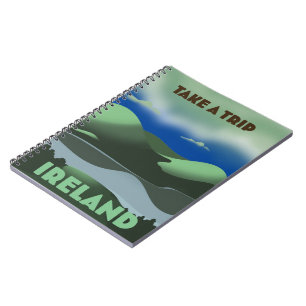 Carnet Affiche de voyage de style vintage en Irlande