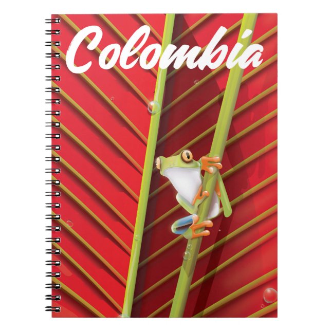 Carnet Affiche de voyage grenouille arboricole de Colombi (Devant)