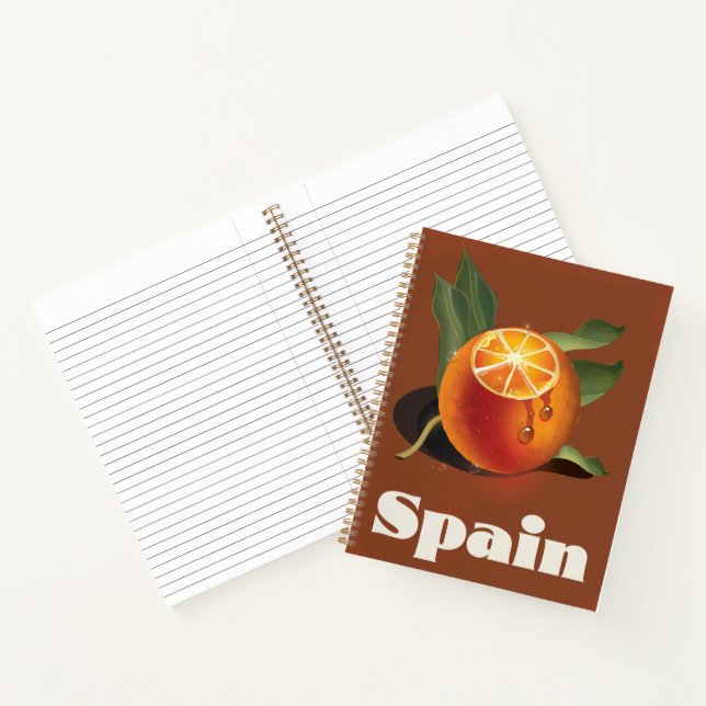 Carnet Affiche de voyage orange Espagne (Intérieur)