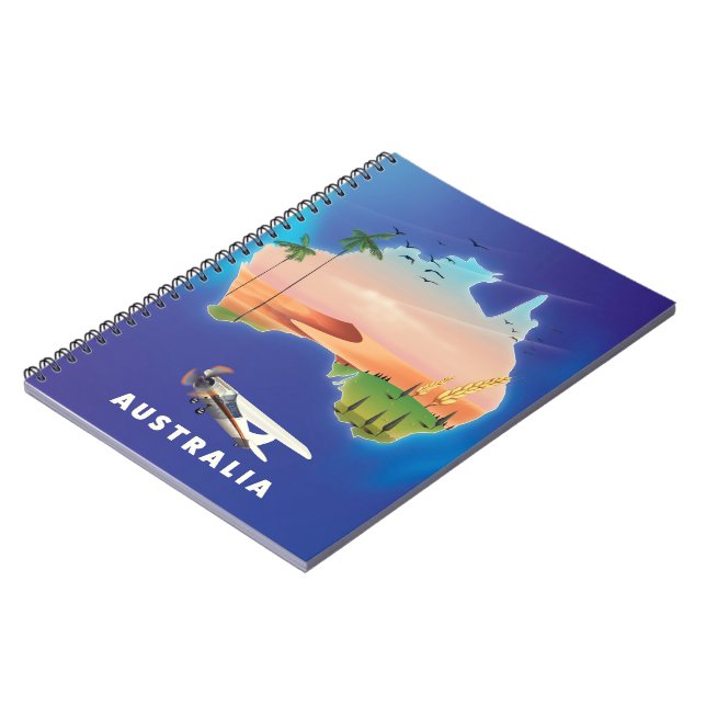 Carnet Affiche de voyage pour les vacances en Australie (Côté gauche)