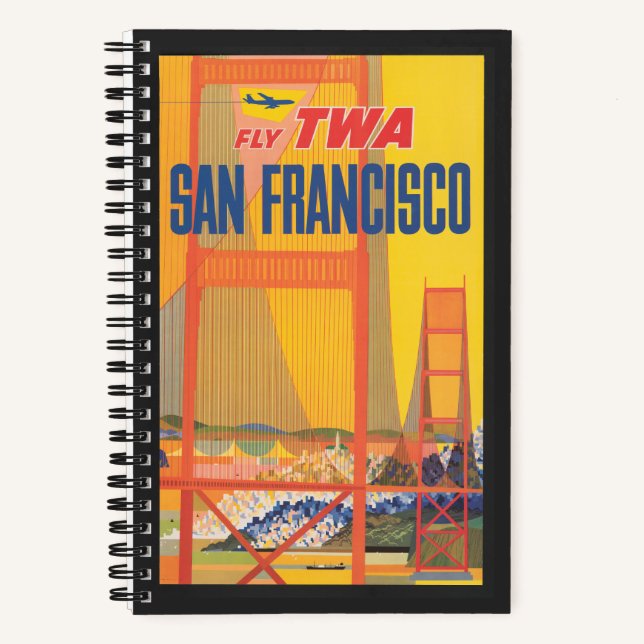 Carnet Affiche De Voyage Pour Vol Twa À San Francisco (Recto)