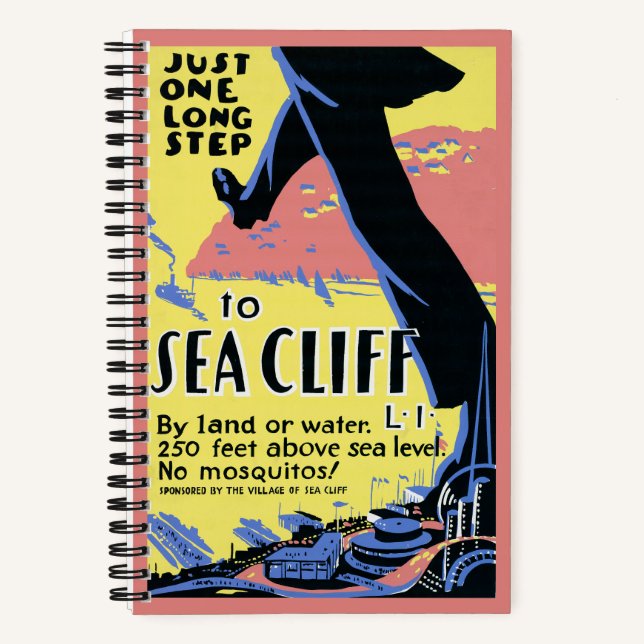 Carnet Affiche de voyage Promotion Sea Cliff, Long Island (Recto)