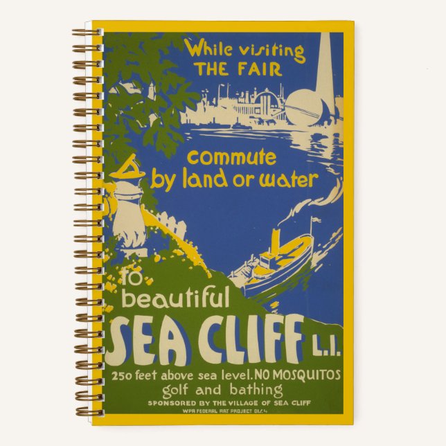 Carnet Affiche de voyage Promotion Sea Cliff, Long Island (Recto)