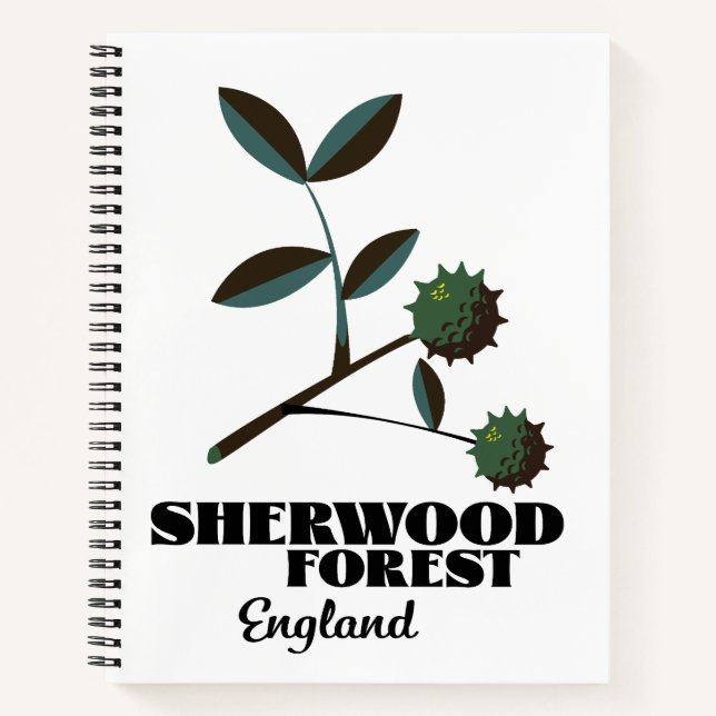 Carnet Affiche de voyage Sherwood Forest Angleterre (Devant)