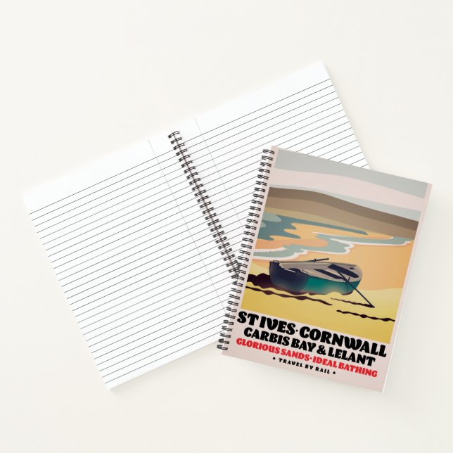 Carnet Affiche de voyage St Ives Cornwall (Intérieur)