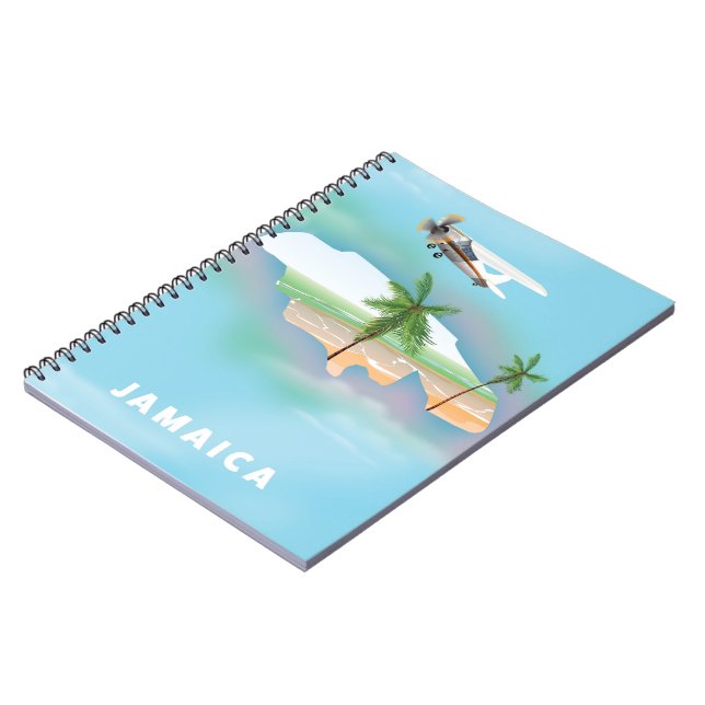 Carnet Affiche de voyage vintage de Jamaïque (Côté gauche)