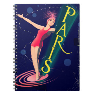 Carnet Affiche de voyage vintage Paris Club