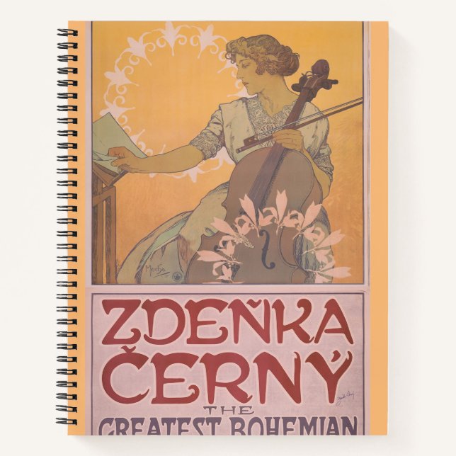 Carnet Affiche de Zdenka Cerny par Alphonse Mucha (Devant)