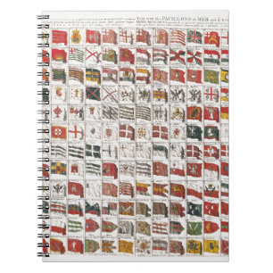 Carnet Affiche des drapeaux nautiques antiques du monde