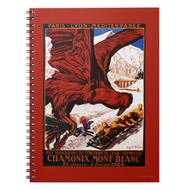 Carnet Affiche des Jeux olympiques d'hiver de 1924 (Devant)
