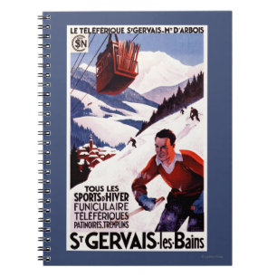 Carnet Affiche ferroviaire de promo de funiculaire de
