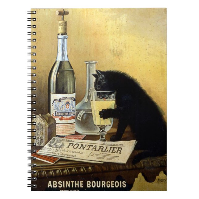 Carnet Affiche française rétro "absinthe bourgeois" (Devant)