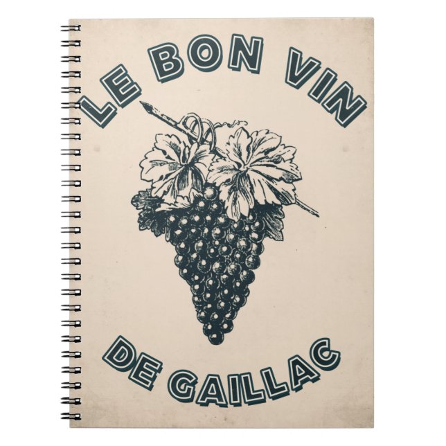 Carnet Affiche Le bon vin de Gaillac (Devant)