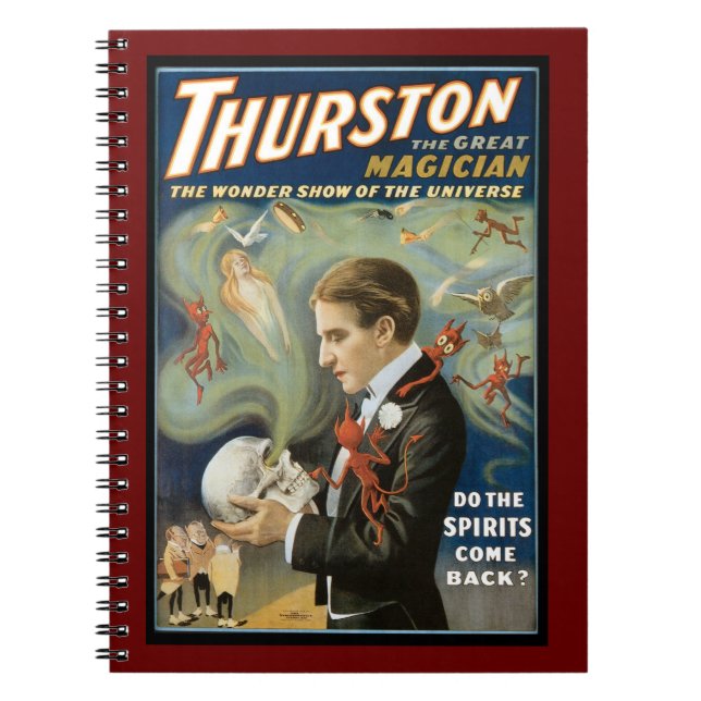 Carnet Affiche Magique Vintage, Thurston, Le Grand Magici (Devant)