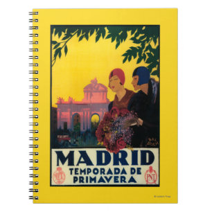 Carnet Affiche promotionnelle de Madrid au printemps