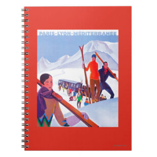 Carnet Affiche promotionnelle ferroviaire de PLM