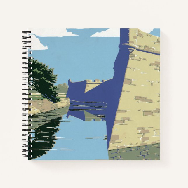 Carnet Affiche Vintage voyage montrant Fort Marion (Devant)