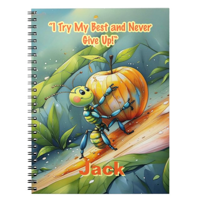 Carnet Affirmation pour enfants : "Je fais de mon mieux e (Devant)