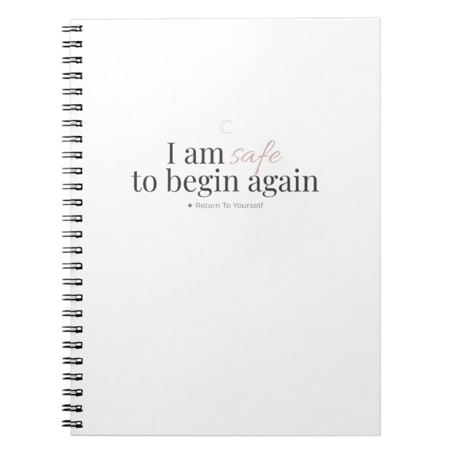 Carnet Affirmation pour recommencer (Devant)