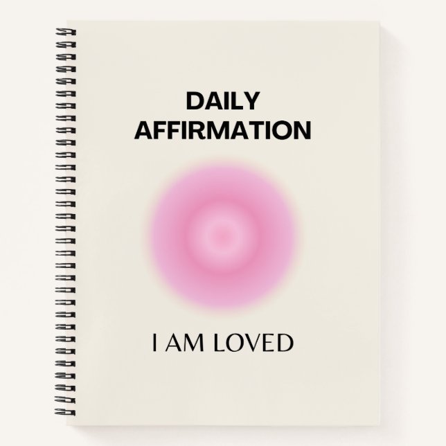 Carnet Affirmation quotidienne, Affirmation positive, Spi (Devant)