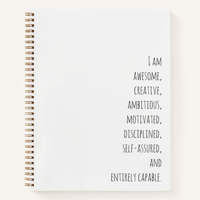 Carnet Affirmations motivationnelles écriture manuscrite  (Devant)