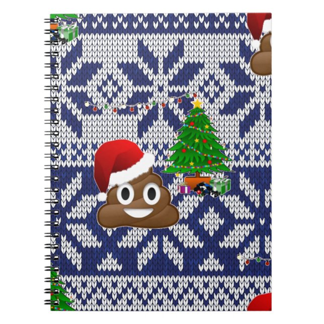 Carnet affreux pull-over de Noël émoji (Devant)