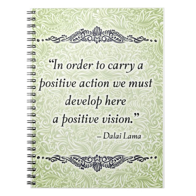 Carnet Afin de porter un positif - Citation positive (Devant)