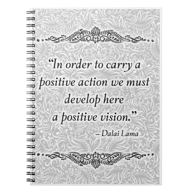 Carnet Afin de porter un positif - Citation positive (Devant)