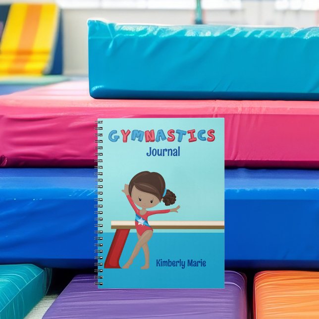 Carnet African American Gymnastique Girl Cute Custom (Créateur téléchargé)