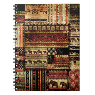 Carnet African Patchwork : Grunge Print Arrière - plan