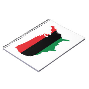 Carnet Afro-Américain _ Couleurs rouge, noir et vert