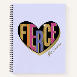 Carnet Afro Unicorn Fierce Heart Design