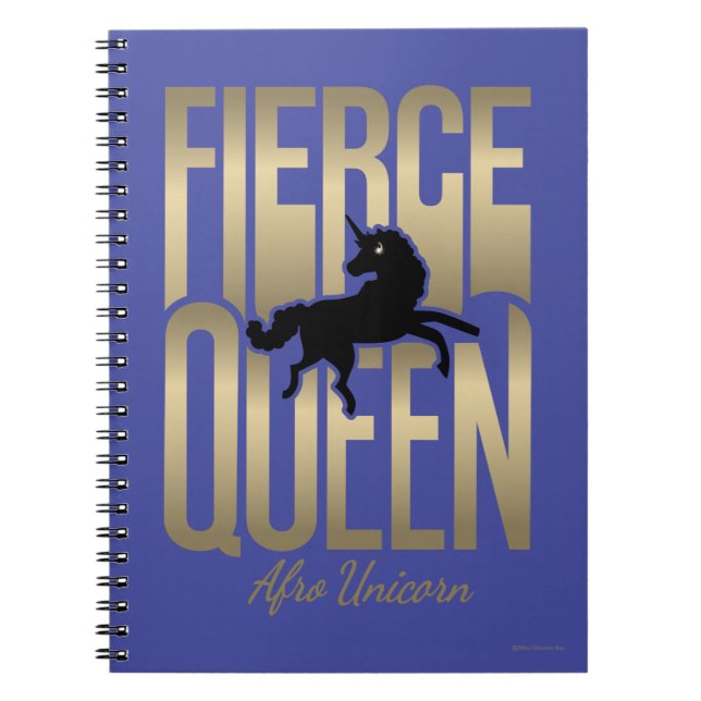 Carnet Afro Unicorn Fierce Queen (Devant)