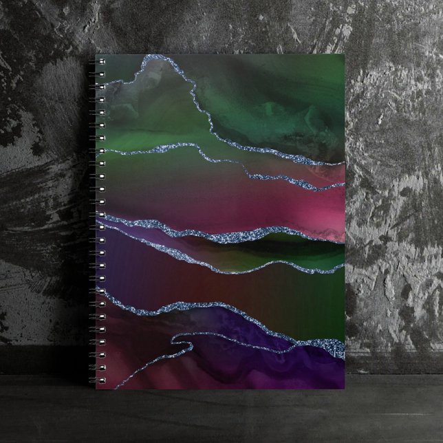 Carnet Agate dynamique | Couleur rose et vert pour bijou (Créateur téléchargé)