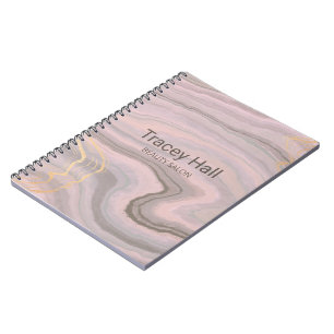 Carnet Agate terreuse rose violet