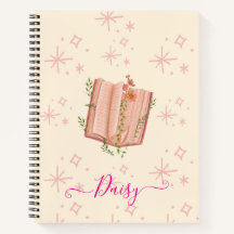 Agenda étoilé floral crème élégant